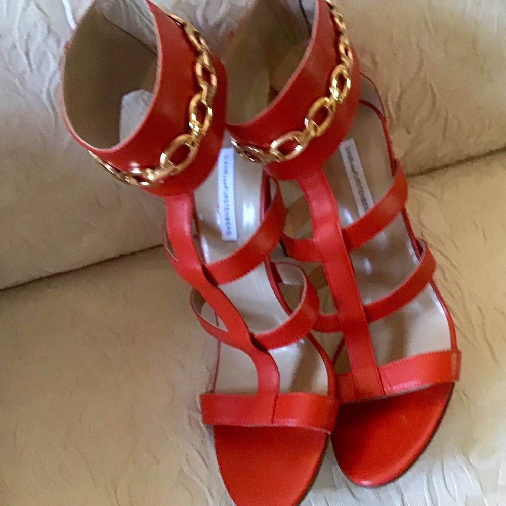 Diane von Furstenberg Size 10 Cayenne sandals new in box